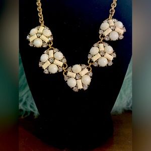 J.Crew Factory necklace with creamy flowers